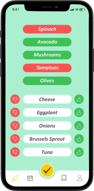 iPhone app
            preferences selection screen