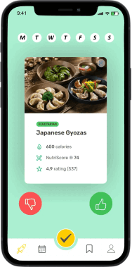 iPhone app
            meal approving plan screen