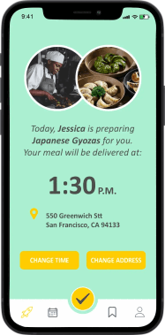 iPhone app
            delivery screen